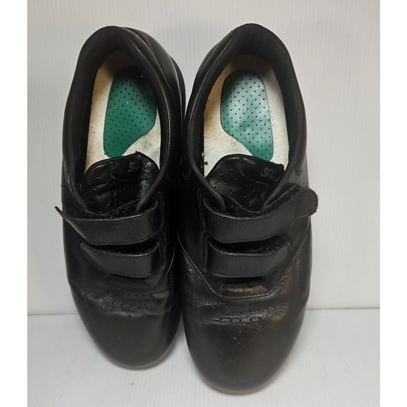 SAS BLACK LEATHER 2STRAP TRIPAD COMFORT LADIES 10 W SHOES - Picture 4 of 7